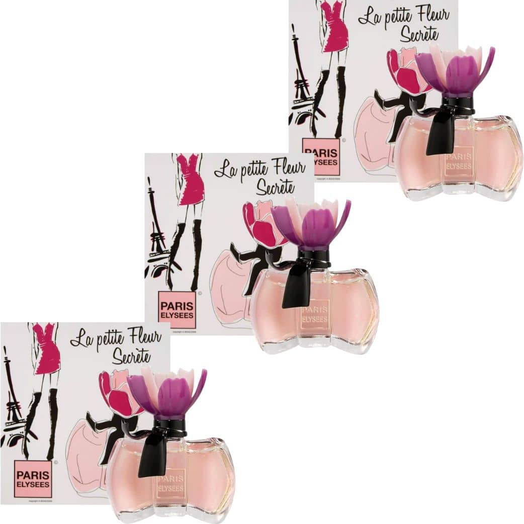 Kit La Petite Fleur Secrète Paris Elysees Perfume Feminino 3 unidades 100ml