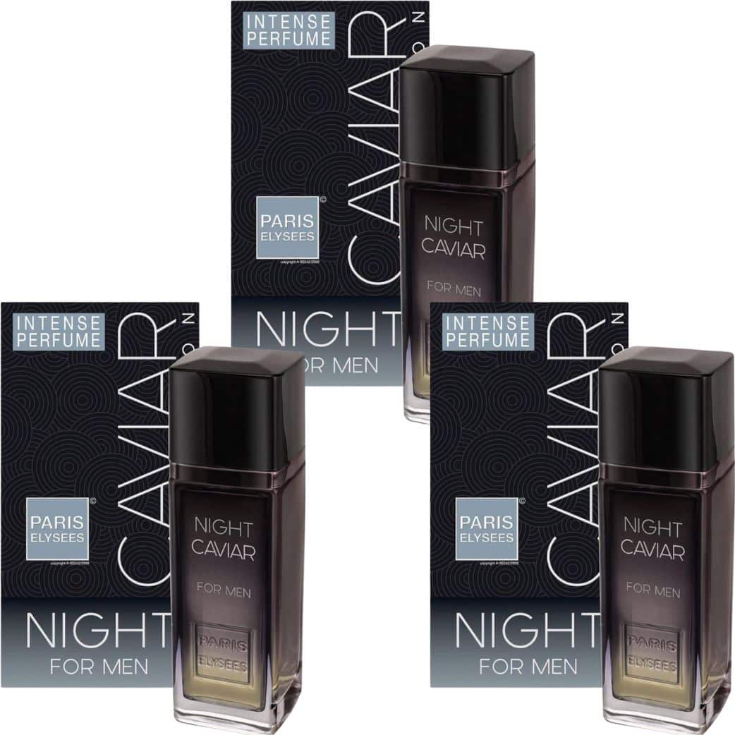 Kit Night Caviar Paris Elysees 03 unidades Perfume Masculino 100ml