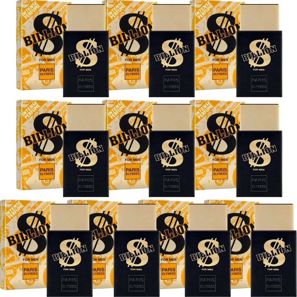 Kit Billion For Men Paris Elysees Perfume Masculino 10 unidades 100ml