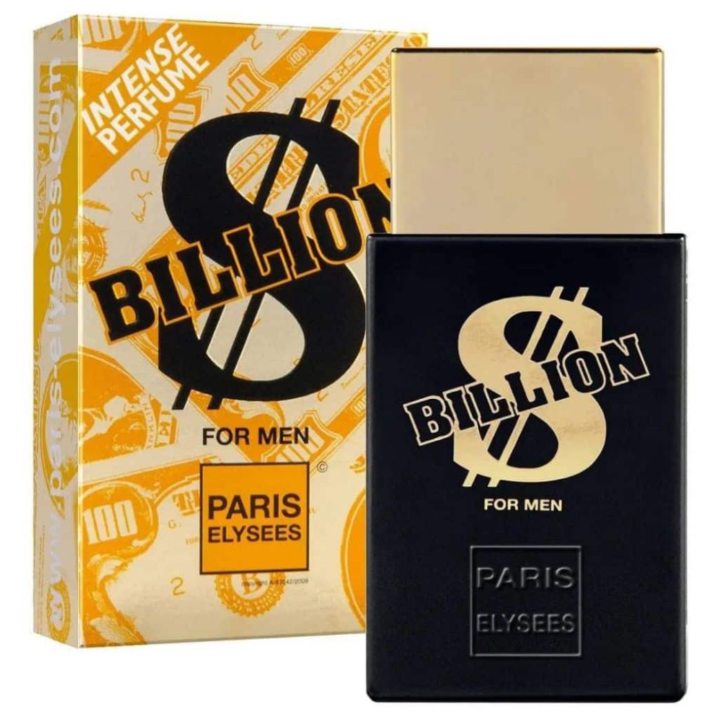 Kit Billion For Men Paris Elysees Perfume Masculino 100ml 2 unidades Frasco e caixa