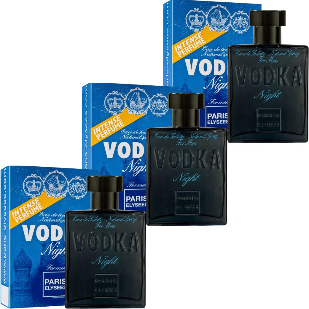 Kit Vodka Wild Paris Elysees Perfume Masculino 100ml 3 unidades