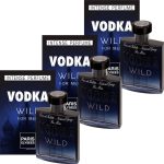 Kit Vodka Wild Paris Elysees Perfume Masculino 100ml 3 unidades